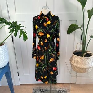 Elegant St. Chamond Floral Long Sleeve Shirt/Skirt -Gucci-style pattern!